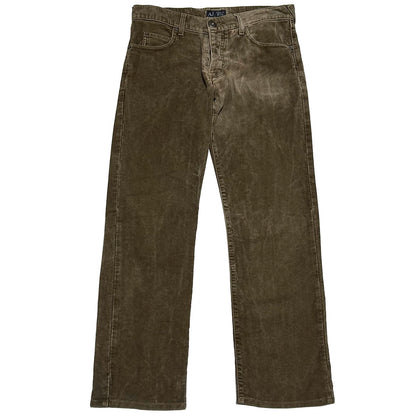 ARMANI JEANS 2000s Herringbone Denim Brown Size 31