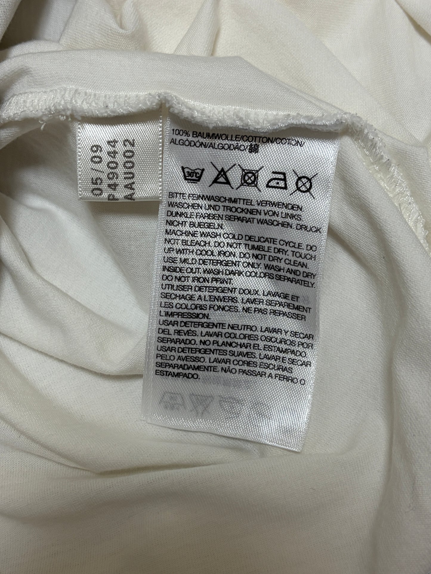 Yohji Yamamoto Y-3 White T-Shirt Size S