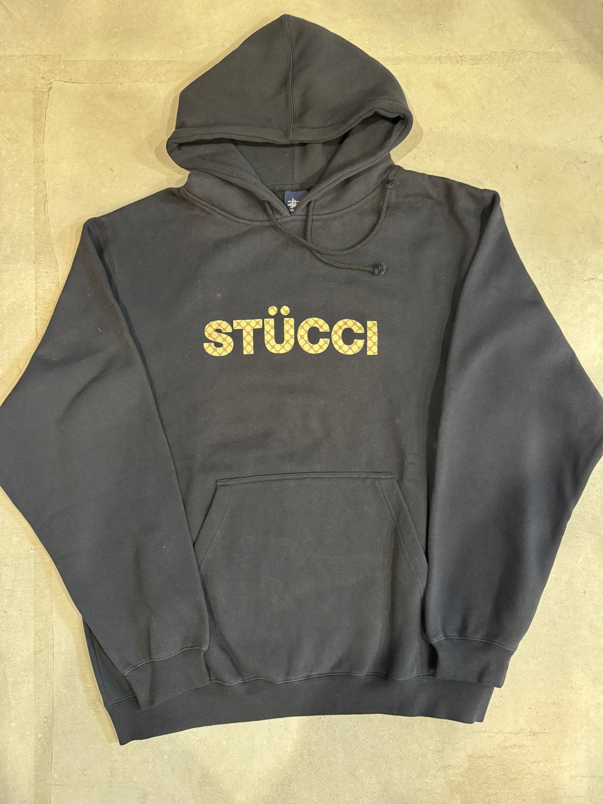 Stussy Catch The Wave Black Hoodie Size XL