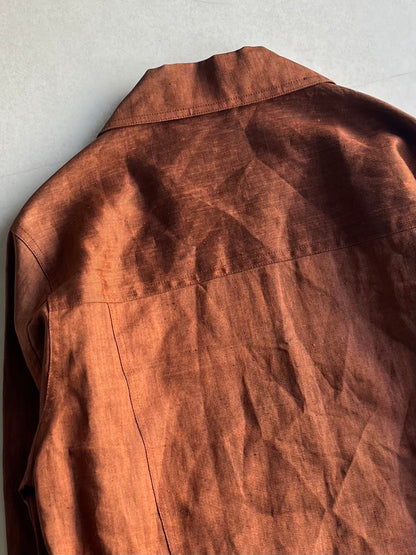 DKNY Brown Linen Jacket Size S