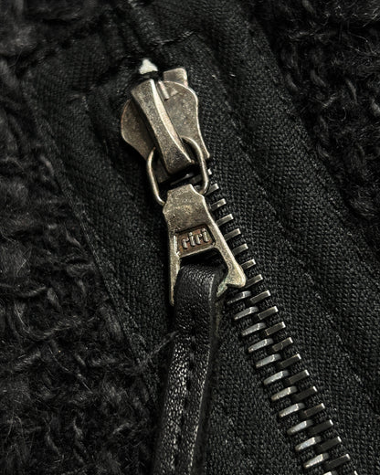 Isamu Katayama Backlash Black Tweed Fringe Jacket Size 1
