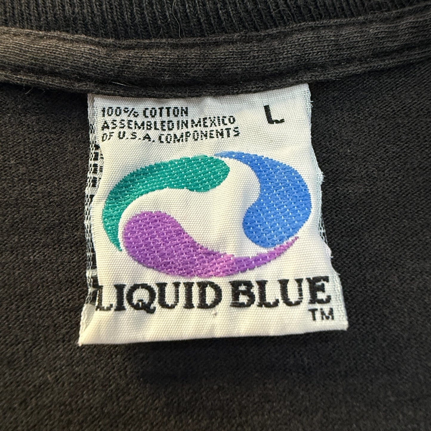 LIQUID BLUE Pegasus All Over Print Vintage T-Shirt Size L
