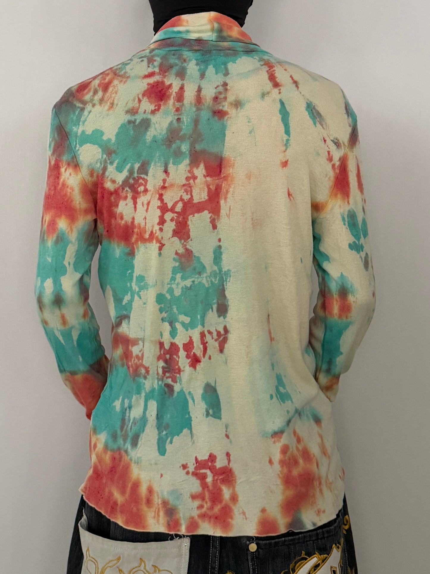 Ralph Lauren Multi Tie-Dye Long Sleeve Shirt Size XL