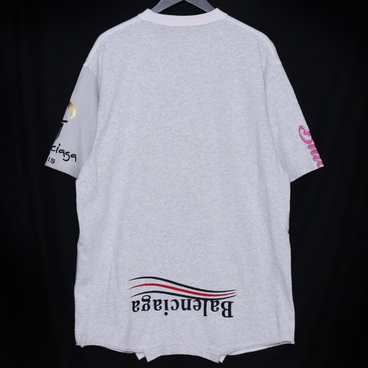BALENCIAGA 22AW Upside Down Reconstructed T-Shirt Size 2