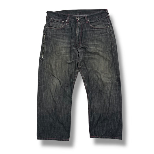 Fragment Design 00s Levi's Fenom Black Pink D-Ring Jeans