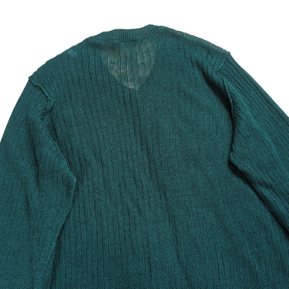 DOLCE&GABBANA Green Button Down Linen Cardigan Size 44