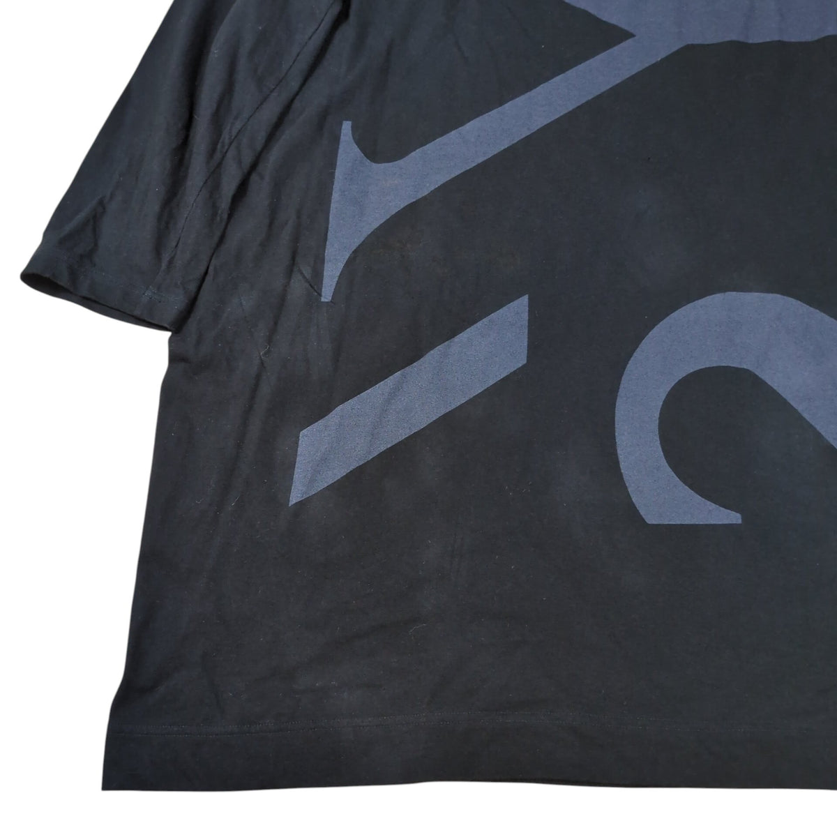 Y's Flipped Logo Oversized Long Sleeve T-Shirt Black Size 2