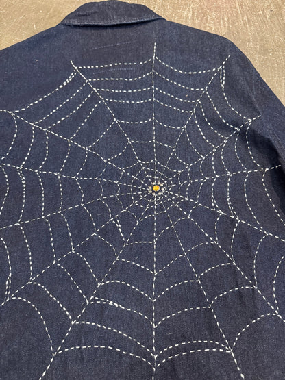 Vintage UNDIS × Rat Indigo Heavy Cotton Sleeve Shirt Size 40
