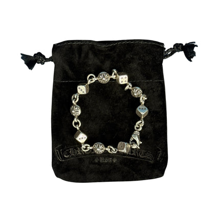 CHROME HEARTS Dice & Crossball Link Bracelet Size ONE SIZE