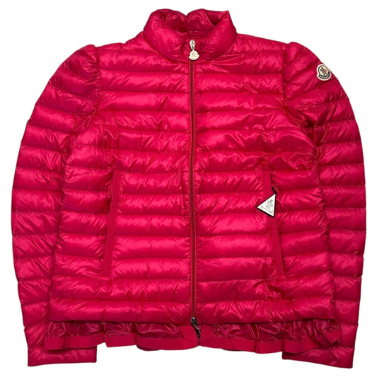 MONCLER AMITA Layered Ruffled Hem Light Jacket Pink Size 3