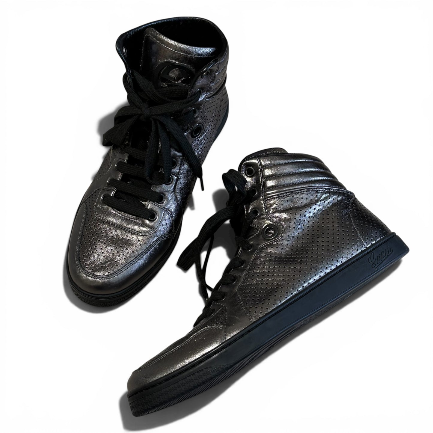 Vintage Gucci GG Silver Sneakers Size 6