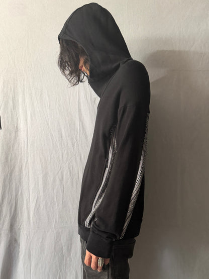 LAD MUSICAN Tribal Panel High Neck Zip Hoodie Size 44