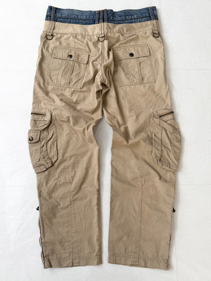 DOLCE&GABBANA 06SS Double Waist Gimmick Cargo Pants Size 50