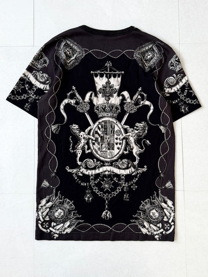 DOLCE&GABBANA Cotton All-Over Pattern T-Shirt Size 44
