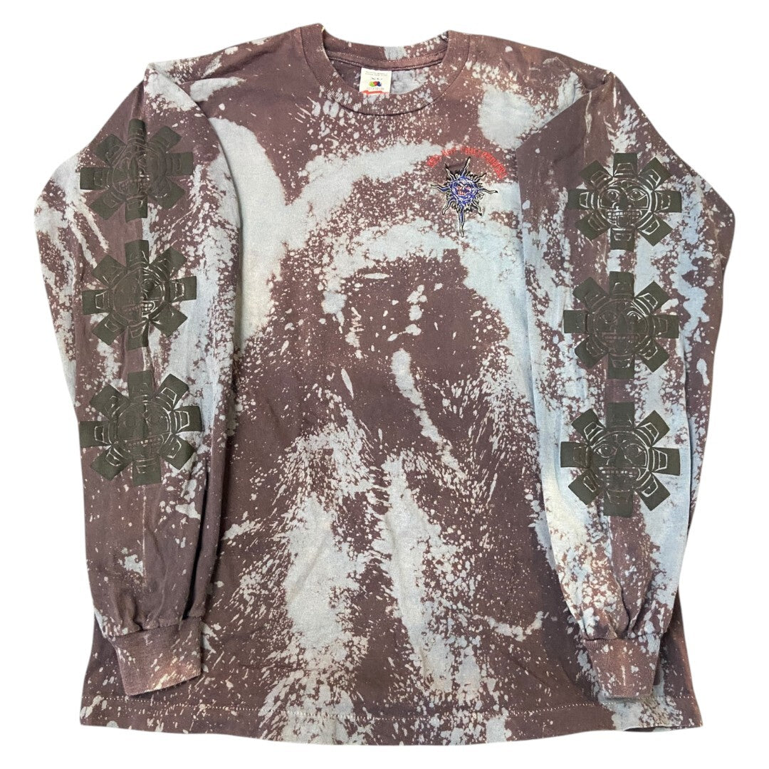 RED HOT CHILI PEPPERS Tie-Dye Long Sleeve Band Merchandise Red Size XL