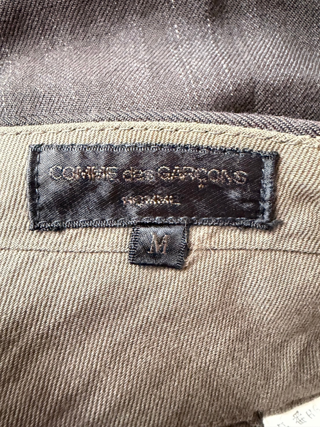 COMME des GARCONS HOMME AW90 Wool Nylon Stripe Slacks Size M