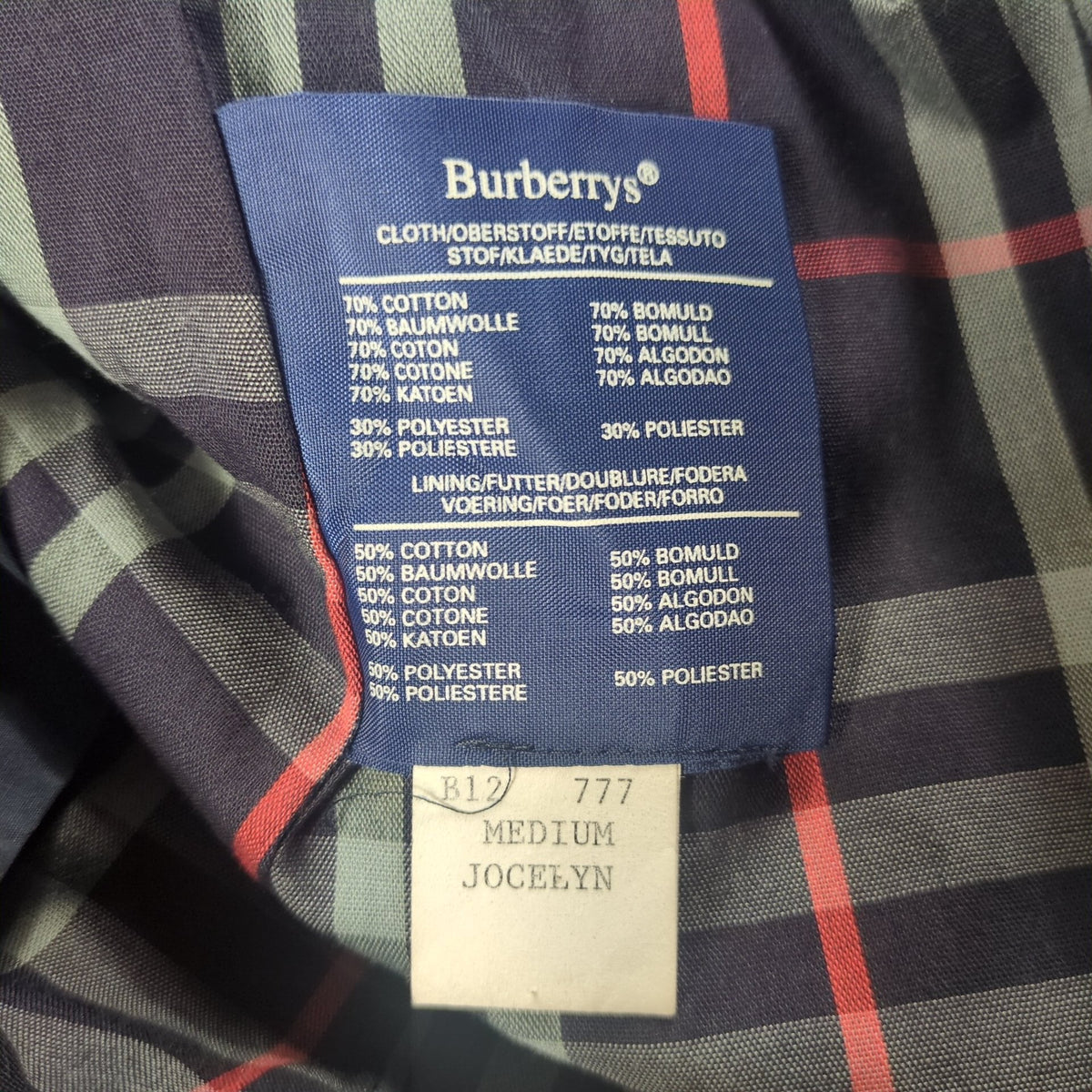 Burberrys Burberry Check Liner Hooded Coat Size M