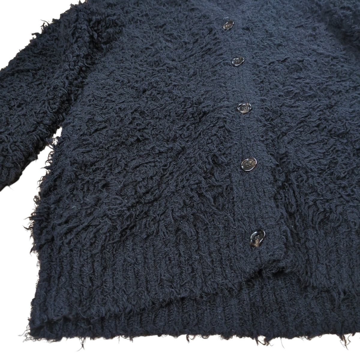 MARNI Shaggy Wool Oversized Cardigan Black Size 38