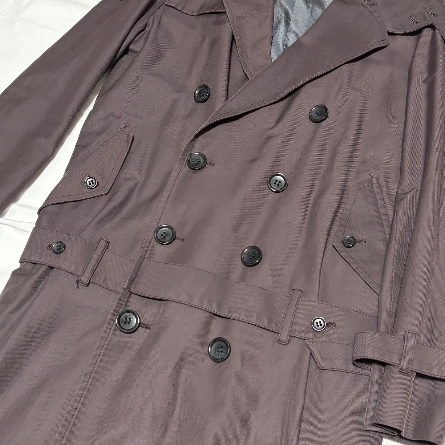 N.HOLLYWOOD Bordeaux Belted Trench Coat Size S