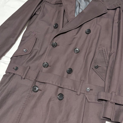 N.HOLLYWOOD Bordeaux Belted Trench Coat Size S