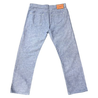 LOUIS VUITTON LV Logo Embroidered Denim Jeans Size 32
