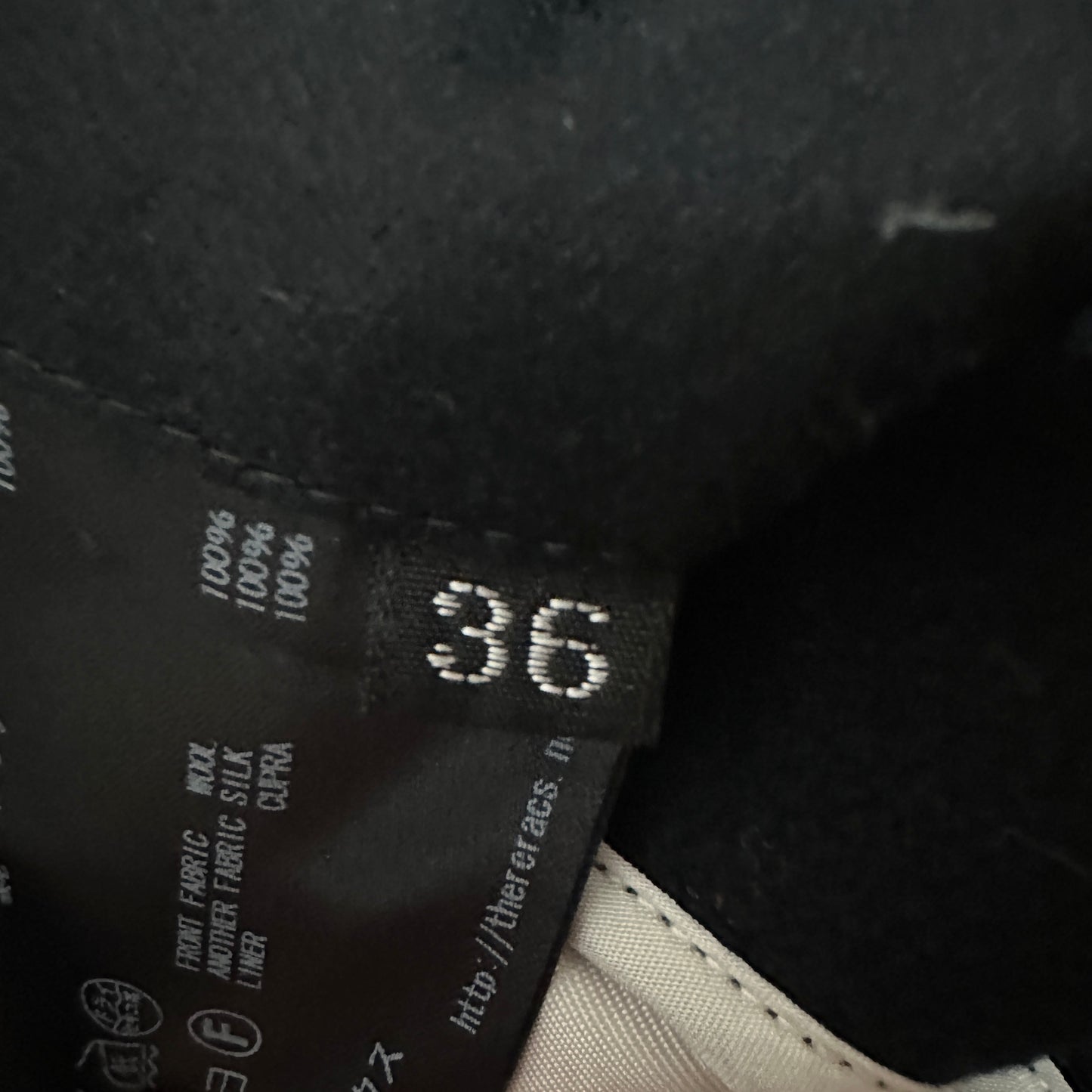 THE RERACS Black Wool Single Breasted Chester Coat