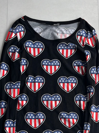 Love Moschino Hurt Long Sleeve Shirt Multi Size 40