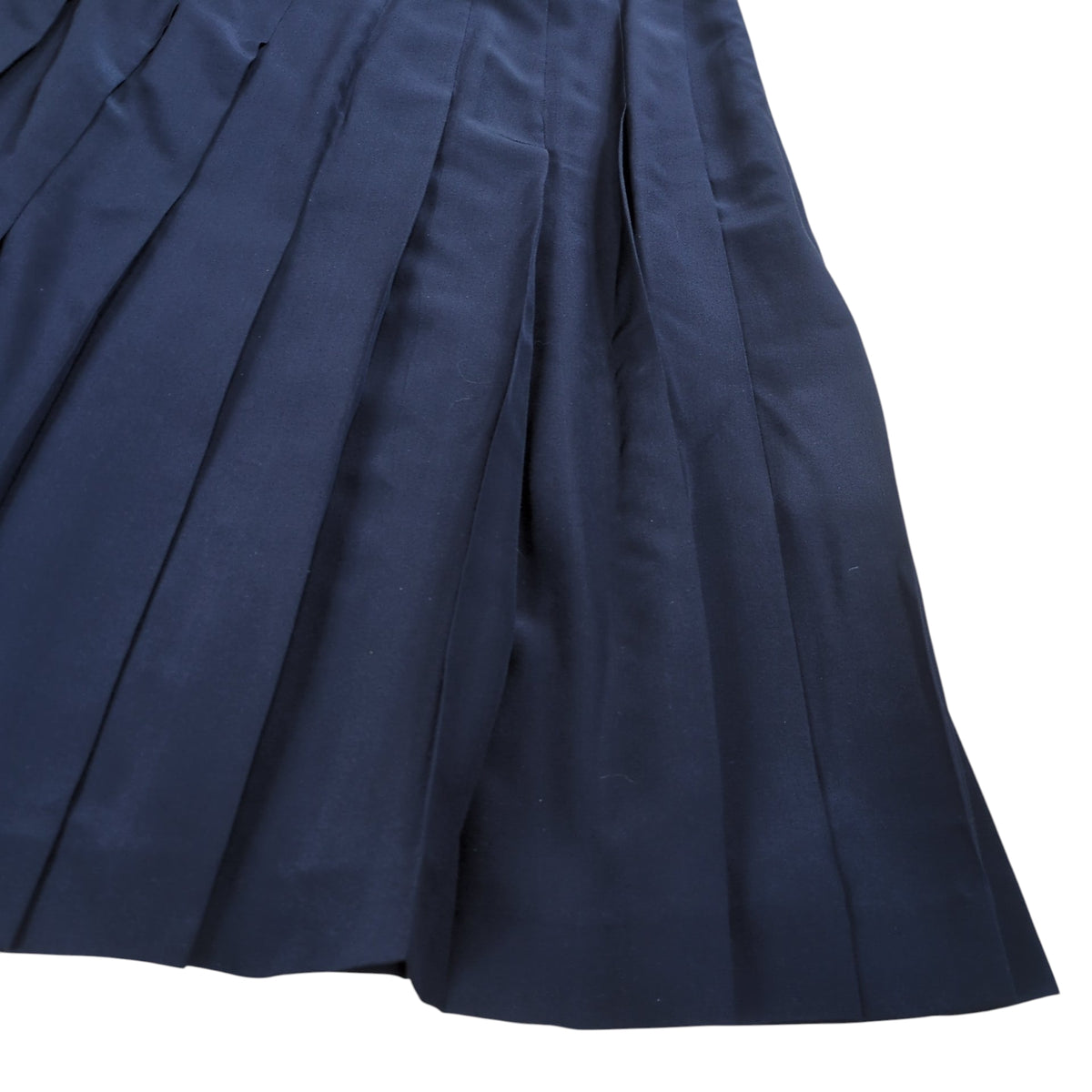 PRADA Silk Pleats Skirt Navy Size 38