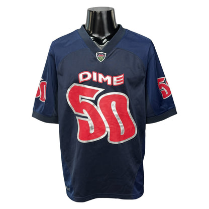 DIME Navy Paneled "50" Numbering Football Shirt Size M