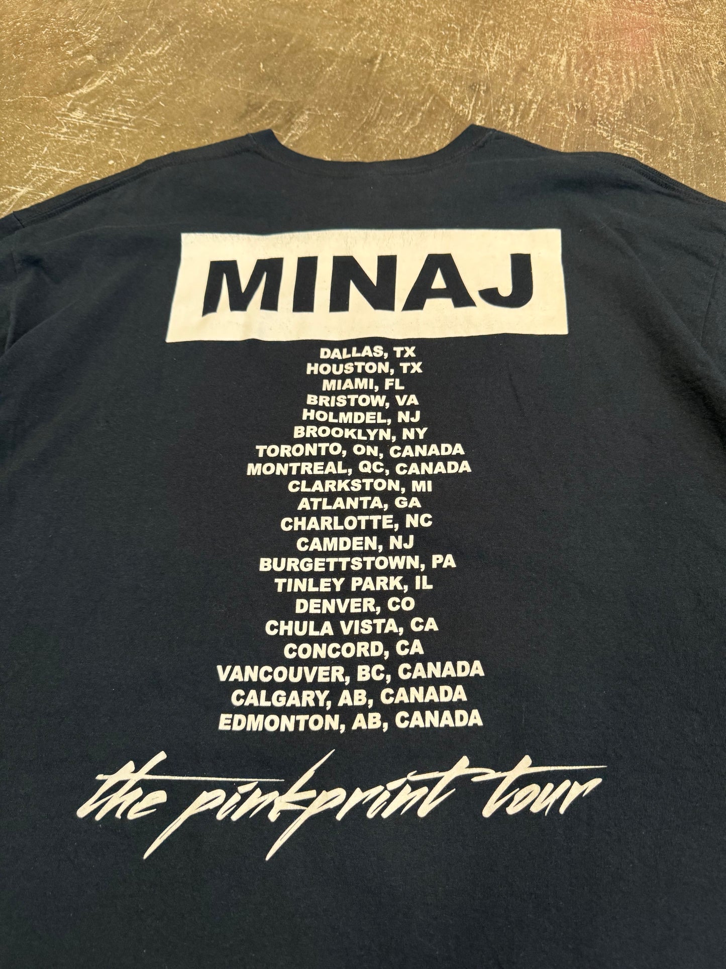 Vintage Black Cotton Nicki Minaj TEE Size XXL