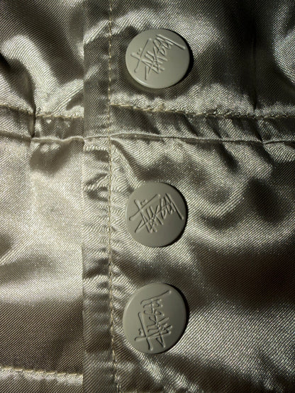 Stussy Authentic Gear '07 Satin Varsity Jacket Gold Size L