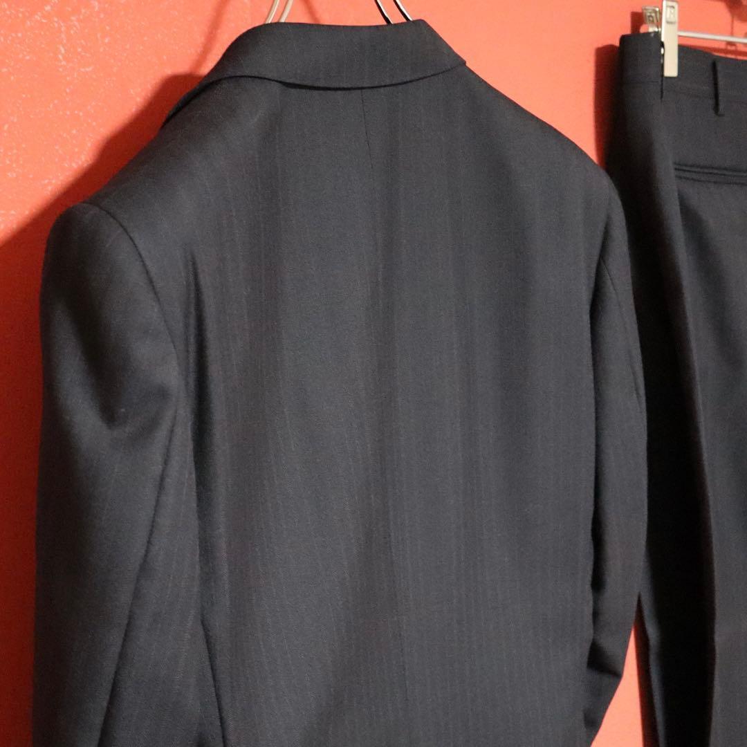 Burberrys 90s Shadow Stripe Wool Suit Jacket