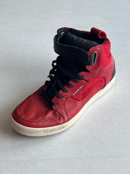 G-Star RAW Red High Cut Sneakers Size 27