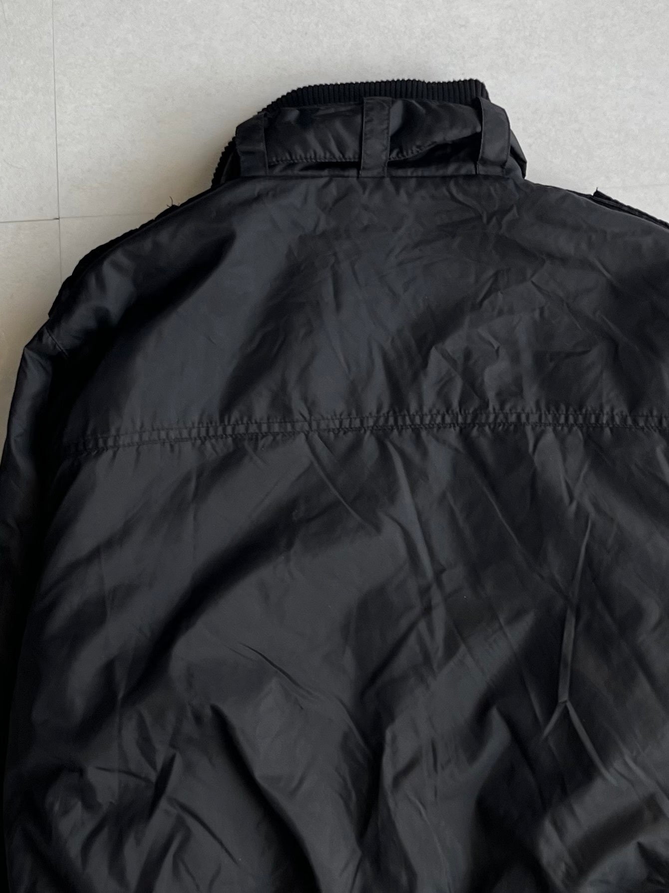 Vintage Black Unique Nylon Jacket Size L