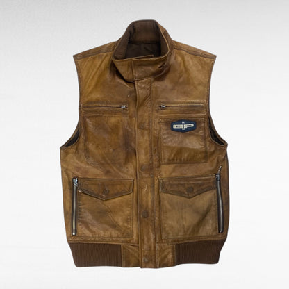 GP Leather Vest Brown Size S