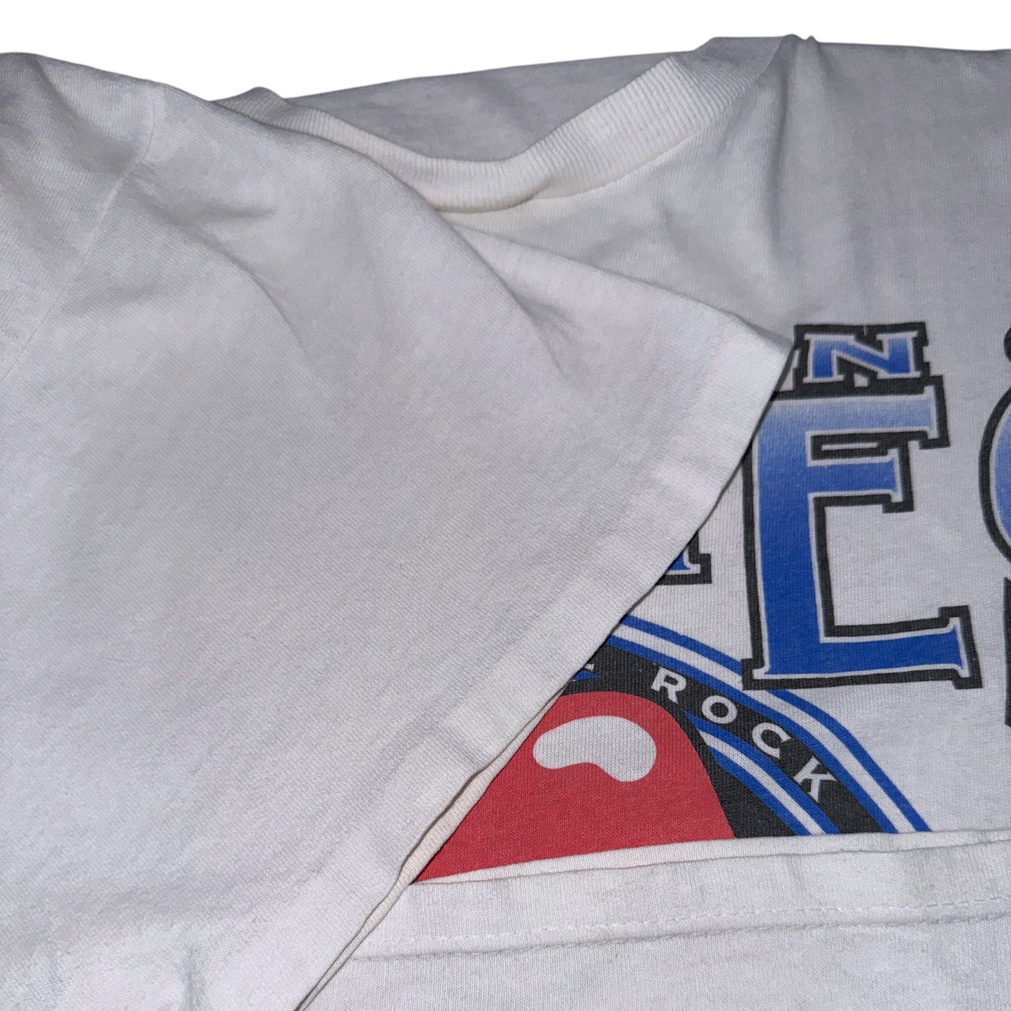 THE ROLLING STONES 90s Harley-Davidson Flag Lips Tee Size L