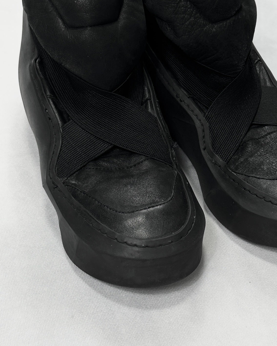 Julius Polygon Platform Goatskin Boots (S/S2015) Size 13