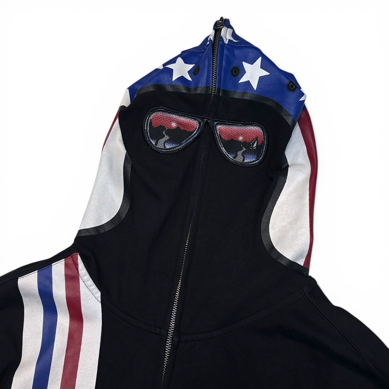 Volcom Black Balaclava Zip Hoodie Size L/G