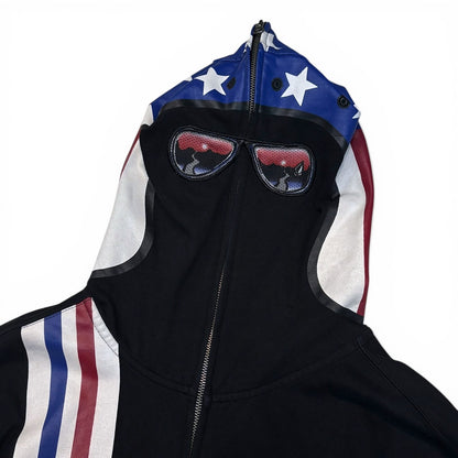 Volcom Black Balaclava Zip Hoodie Size L/G