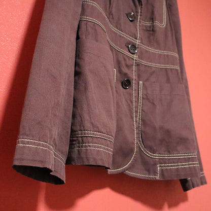 Miu Miu Stitched Bordeaux Tailored Jacket Size 40