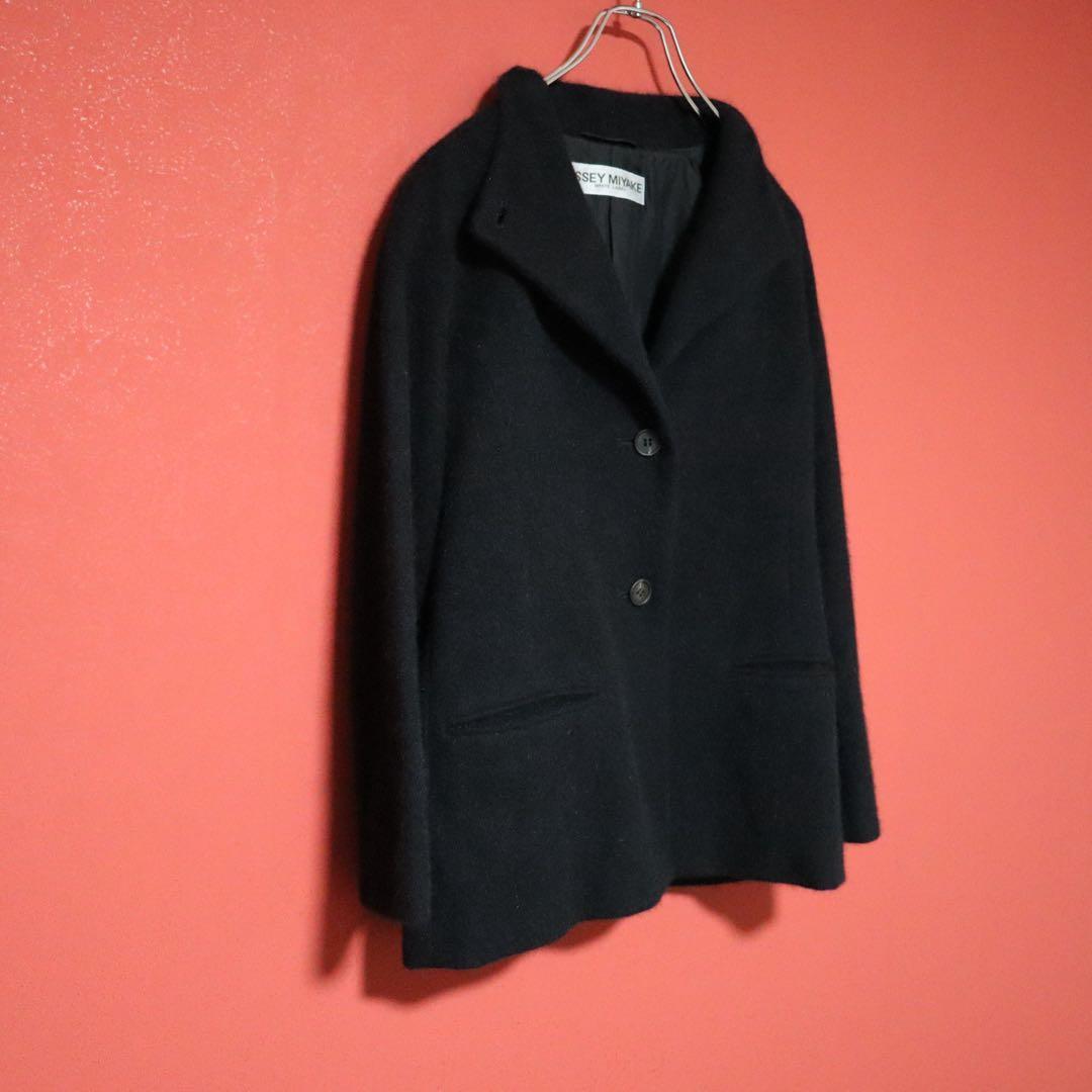ISSEY MIYAKE WHITE LABEL 02AW Angora Jacket Black Size 2