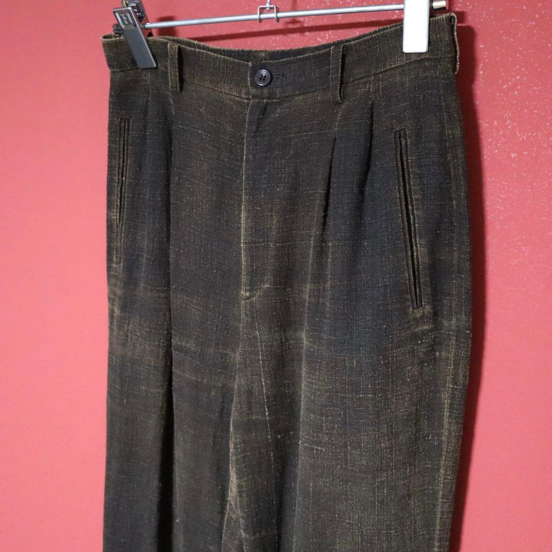 ISSEY MIYAKE 99SS Woven Wide Slacks Brown Size M