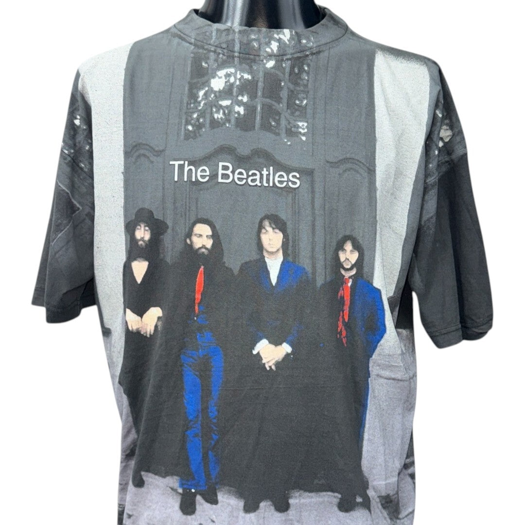 THE BEATLES 90s "HEY JUDE" All Over Print T-Shirt Size XL