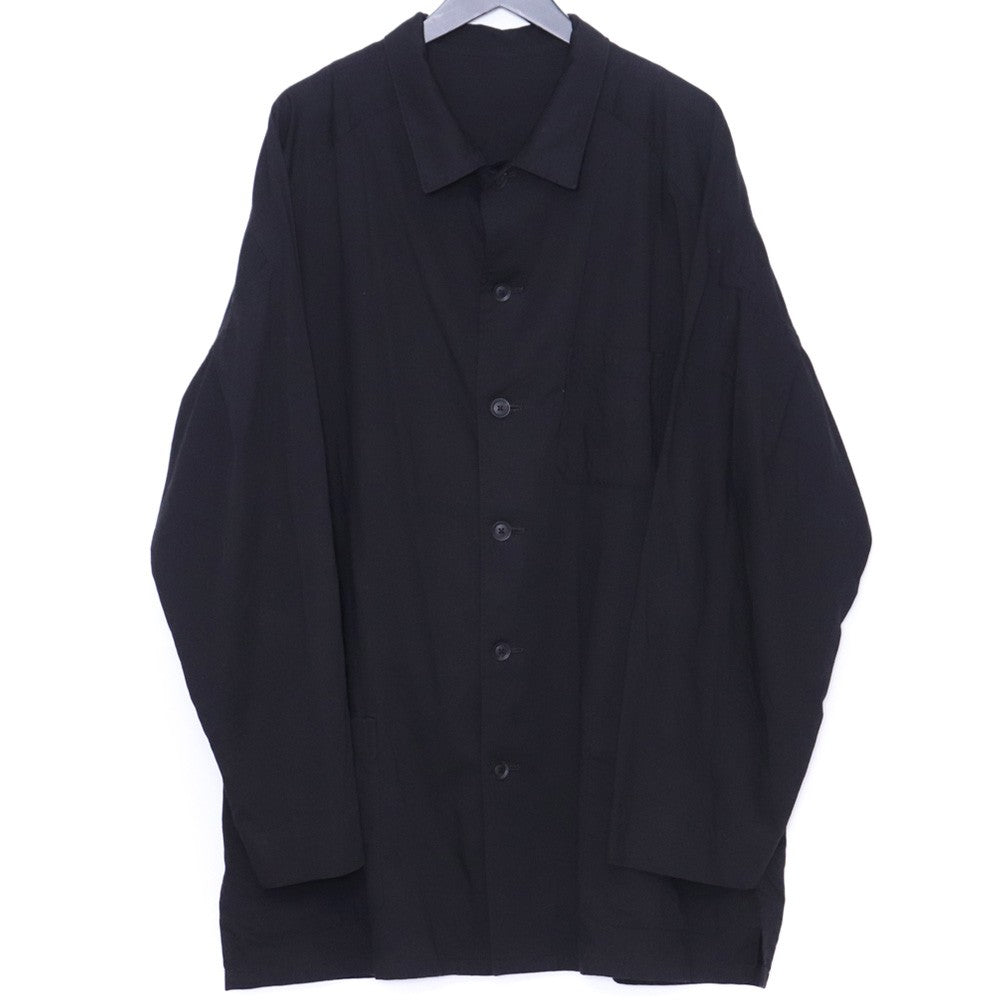 YOHJI YAMAMOTO POUR HOMME 19SS Stand Shirt Black Size 1