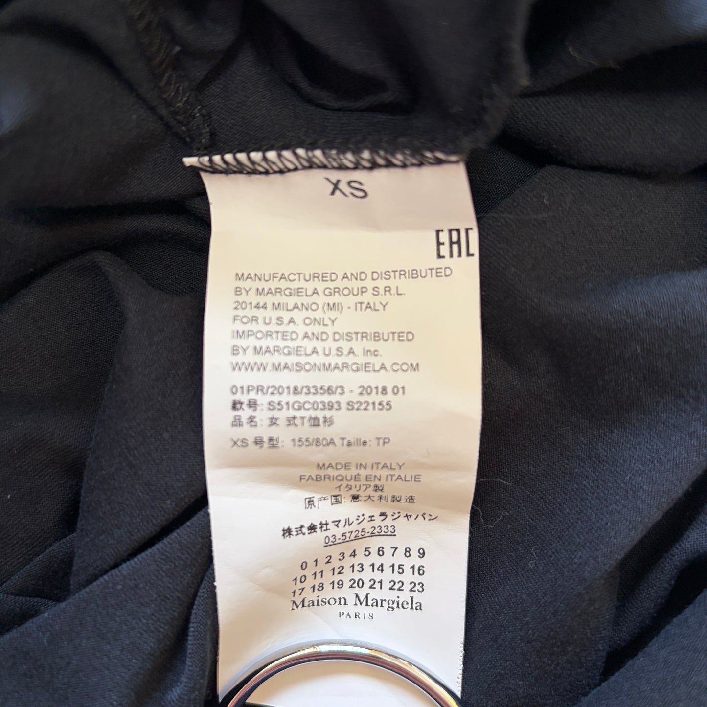Maison Margiela Black Long Sleeve Shirt Size S