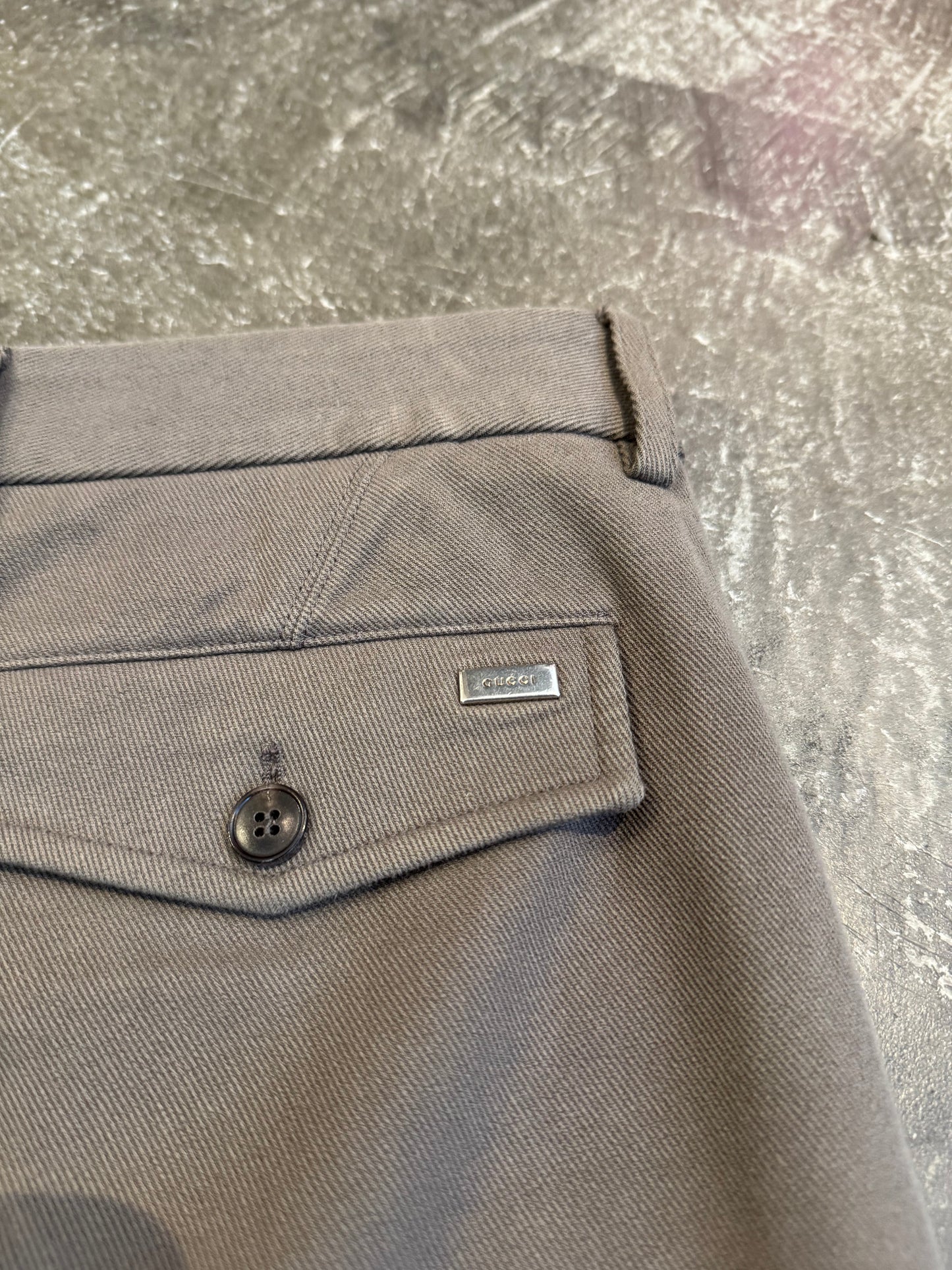 Gucci Brown Cotton Pants Size 46