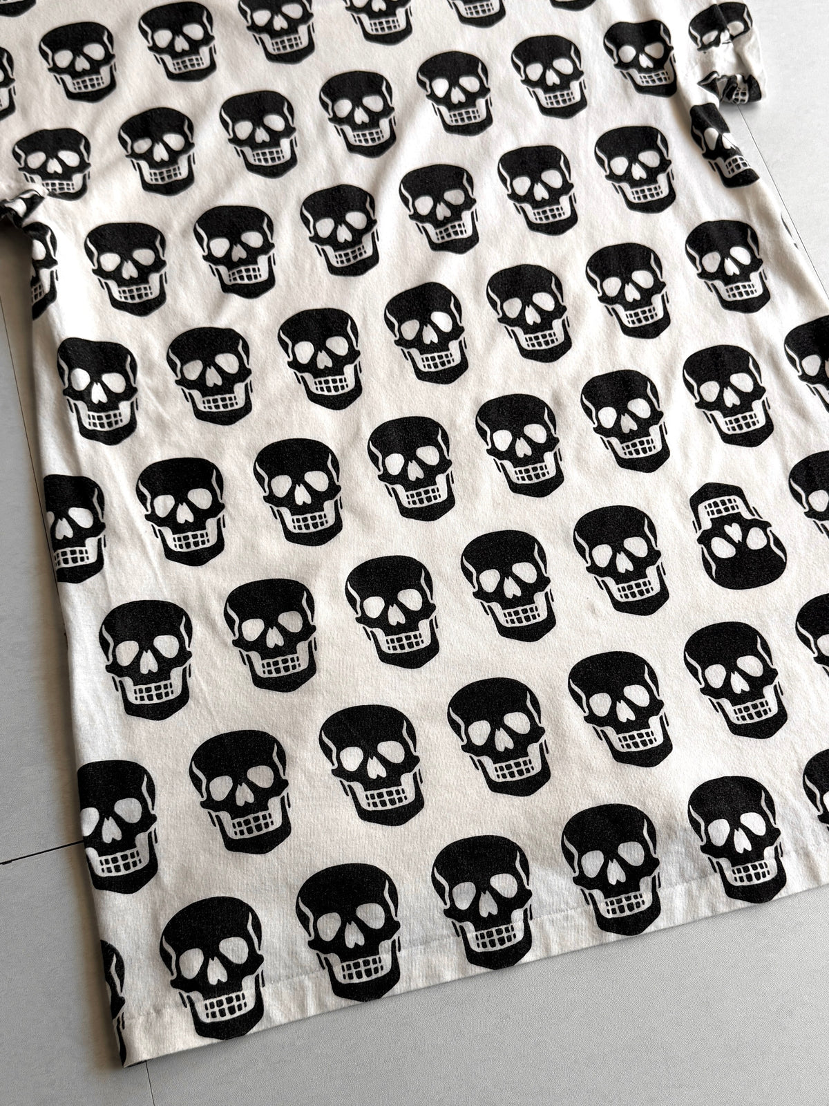 HYSTERIC GLAMOUR Skull Panel Tee Cotton Size FREE