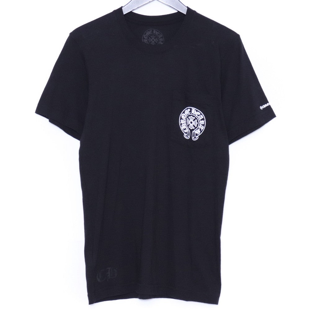 CHROME HEARTS Horseshoe Logo Pocket T-Shirt Black Size S