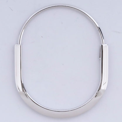 TIFFANY&CO. Narrow Bangle Half Pave 18K WG Size ONE SIZE