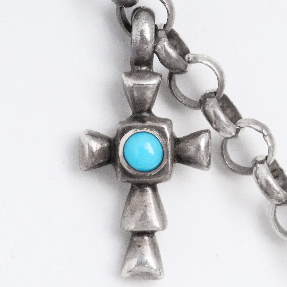 RH JEWELRY Turquoise Cross Necklace Silver Size F